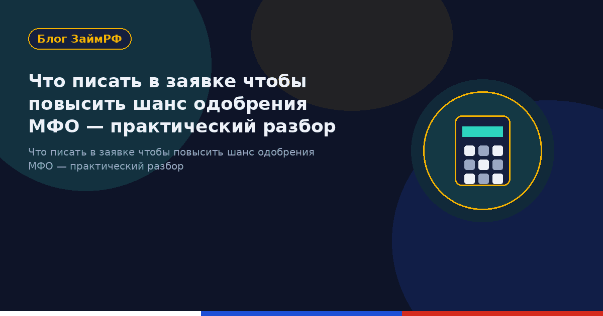 Что писать в заявке чтобы повысить шанс одобрения МФО — практический разбор
