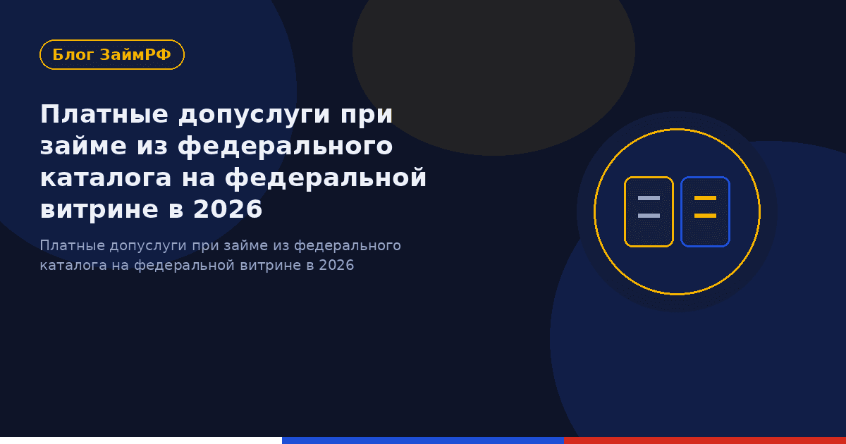 Платные допуслуги при займе из федерального каталога на федеральной витрине в 2026
