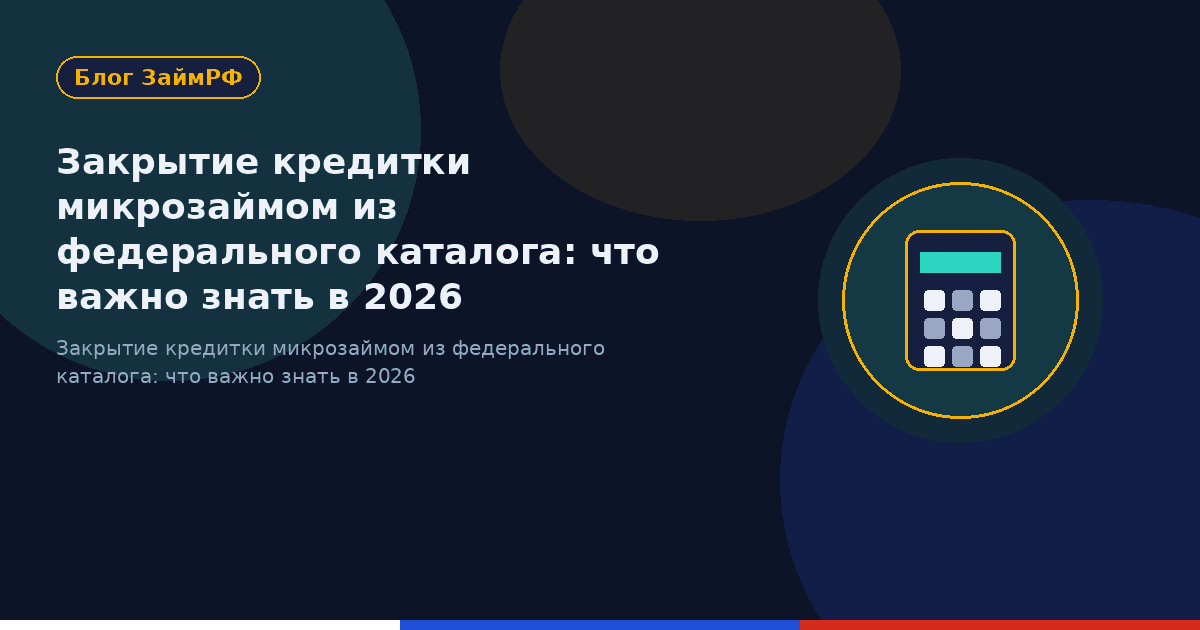 Закрытие кредитки микрозаймом из федерального каталога: что важно знать в 2026