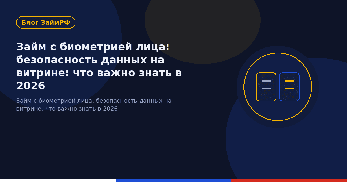Займ с биометрией лица: безопасность данных на витрине: что важно знать в 2026